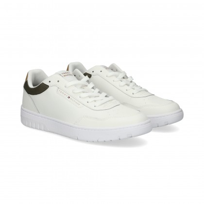 TALON KAKI+ORO DEPORTIVO PIEL BLANCO