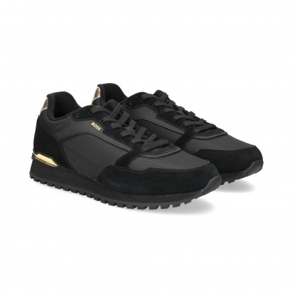 TALON ORO DEPORTIVO ANTE+NYLON NEGRO