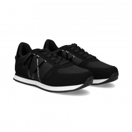 DEPORTIVO ANTE+MALLA+NYLON NEGRO