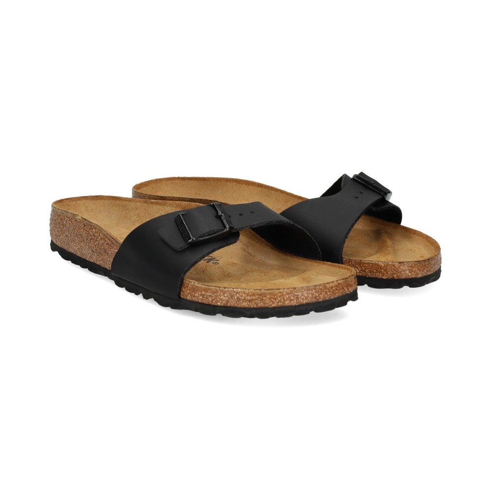 Birkenstock Madrid BF Sandalias Planas Mujer - Negro Talla 38n