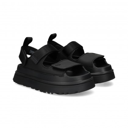 SANDALIA 3 VELCROS NEGRO