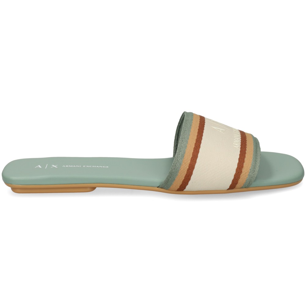 Armani XDP056 Exchange Sandalias Planas Mujer - Beige Talla 4 – imagen 2