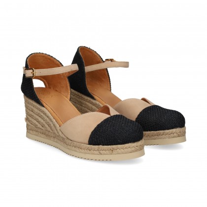 ABIERTO LADOS RAFIA+ANTE BEIGE+NEGRO