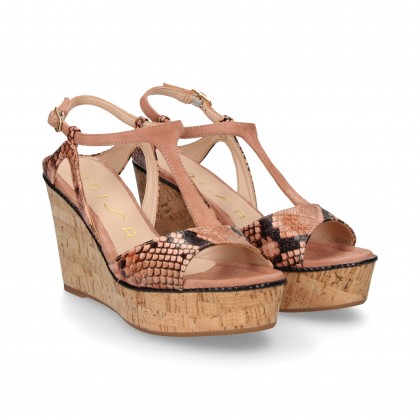 CUÑA CORCHO BEBE REPTIL ANTE ROSA