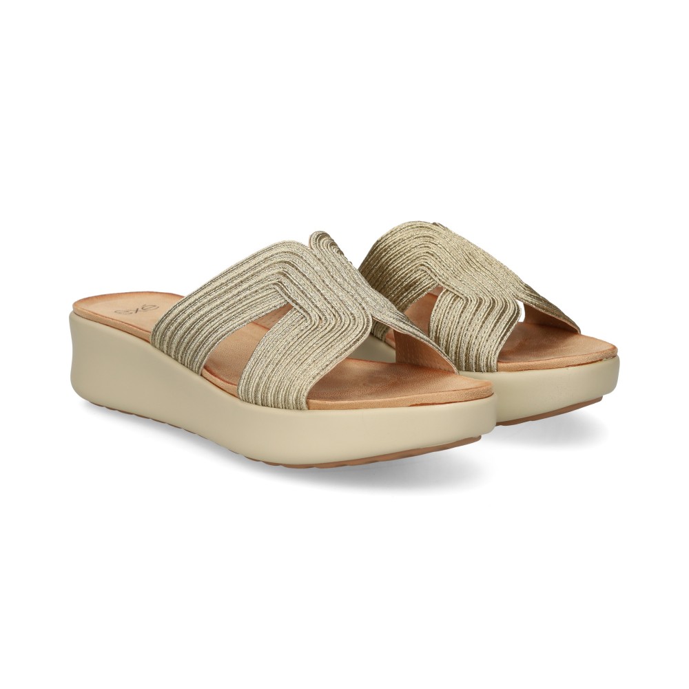 exe sandalias con plataforma mujer - dorado talla 40