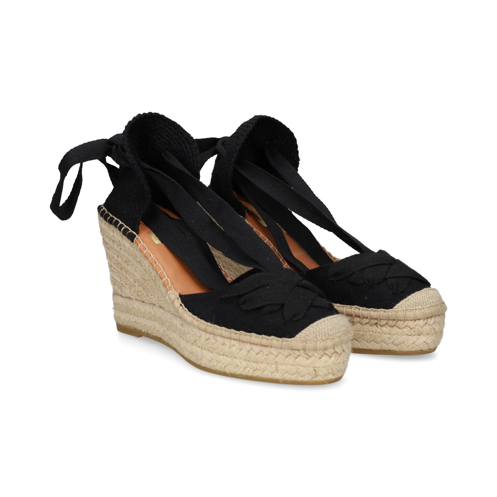 abierto-lados-acordonada-lino-negro