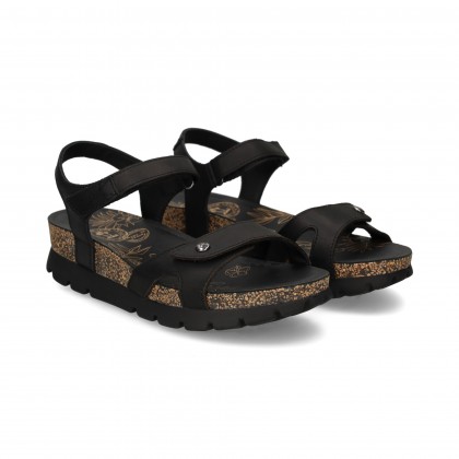 CARMELITA 2 VELCROS GRASS NEGRO
