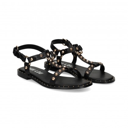 SANDALIA BEBE TACHAS NEGRO