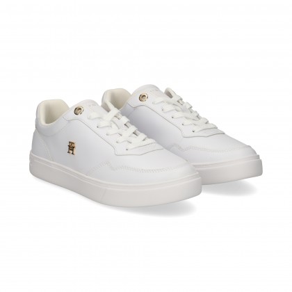 Tommy Hilfiger Talon Y Logo Oro Dep.piel Blanco White/Gold