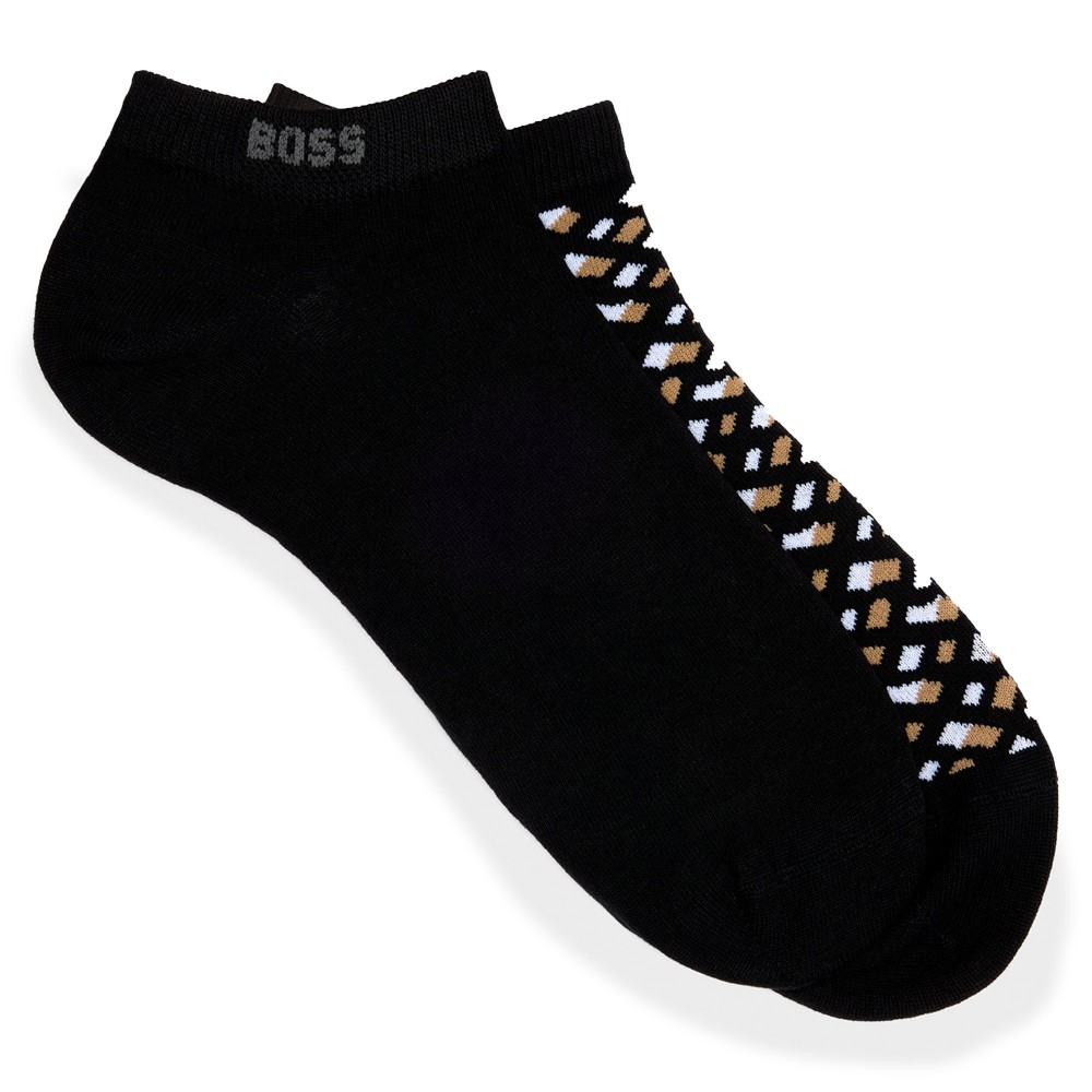 Boss 2P AS Monogram CC Calcetines Hombre - Negro Talla 40-46