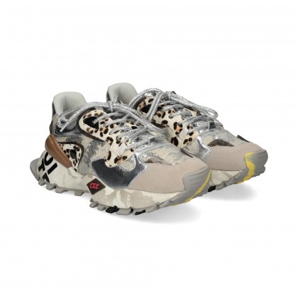 DEPORTIVO LEOPARDO+LENTEJUELAS PLATA
