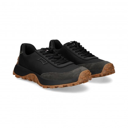 DEPORTIVO ANTE GRIS+NYLON NEGRO