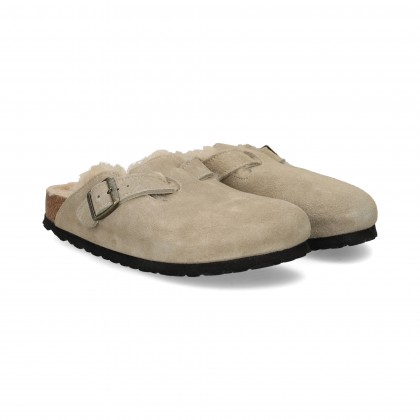 ZUECO HEBILLA PELO+ANTE BEIGE