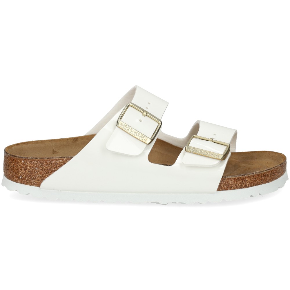 Birkenstock Arizona BF Patent Sandalias Planas Mujer - Blanco Talla 38n – imagen 2
