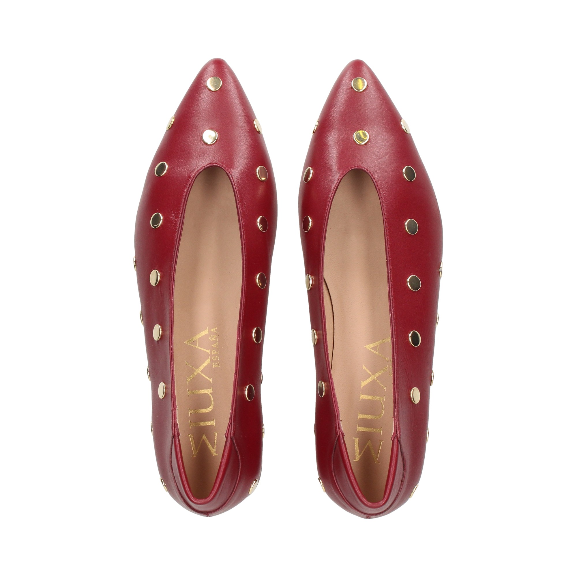 bailarina-tachas-piel-burdeos
