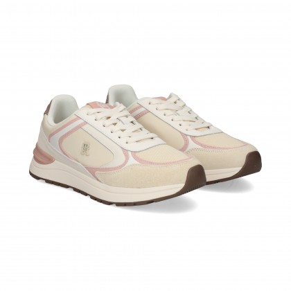 Tommy Hilfiger Deportivo Piel Beige Muslin/Fogg