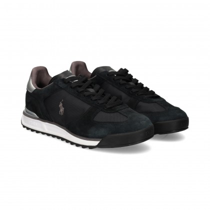 DEPORTIVO ANTE+PIEL+NYLON PLATA+NEGRO