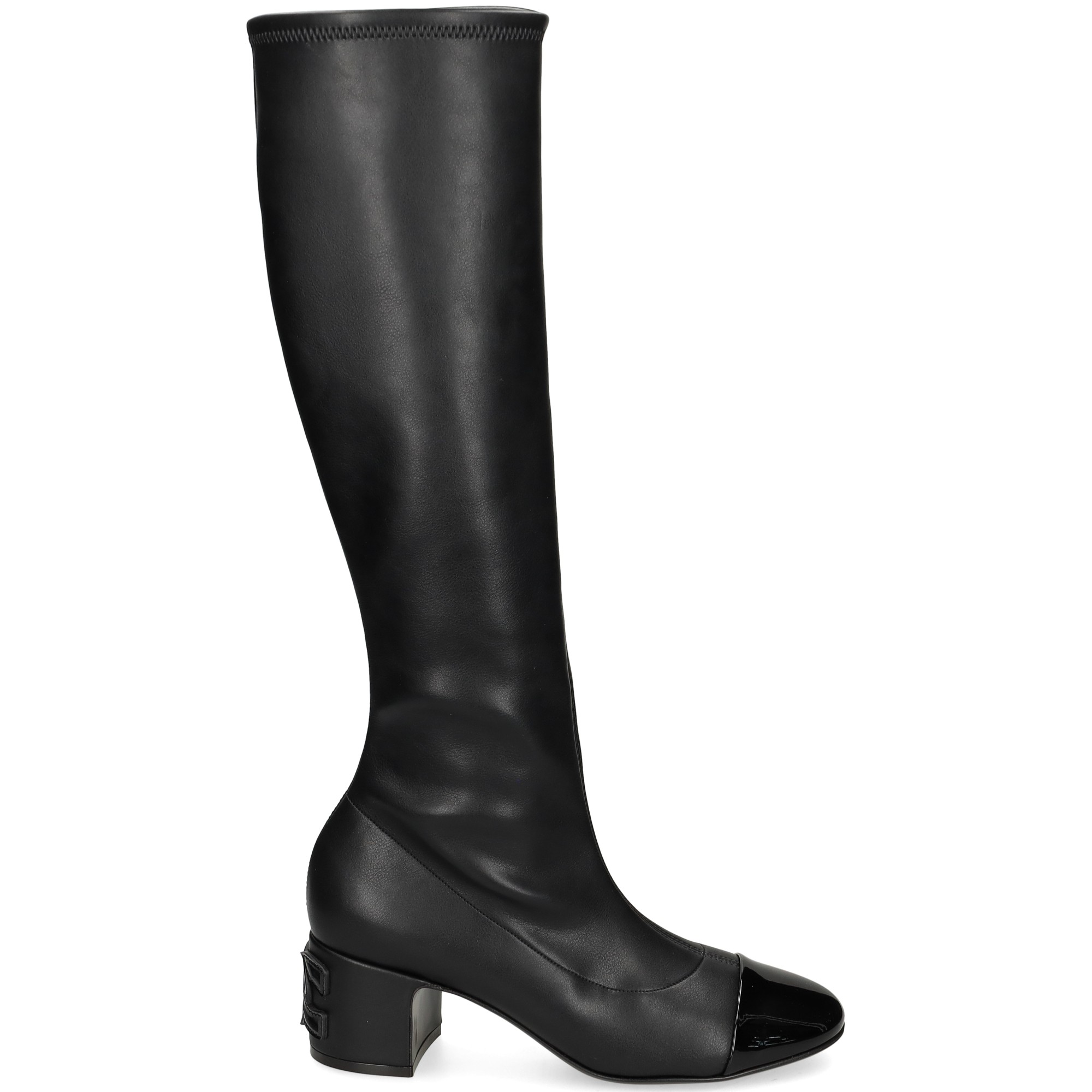 bota-punta-charol-piel-licra-negro