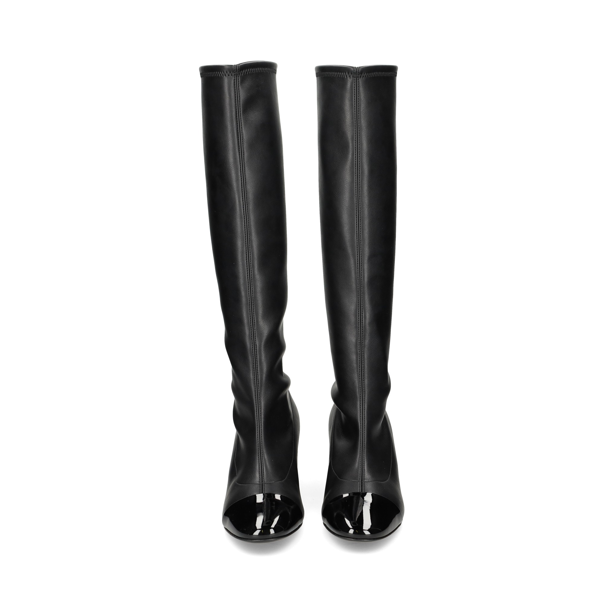 bota-punta-charol-piel-licra-negro