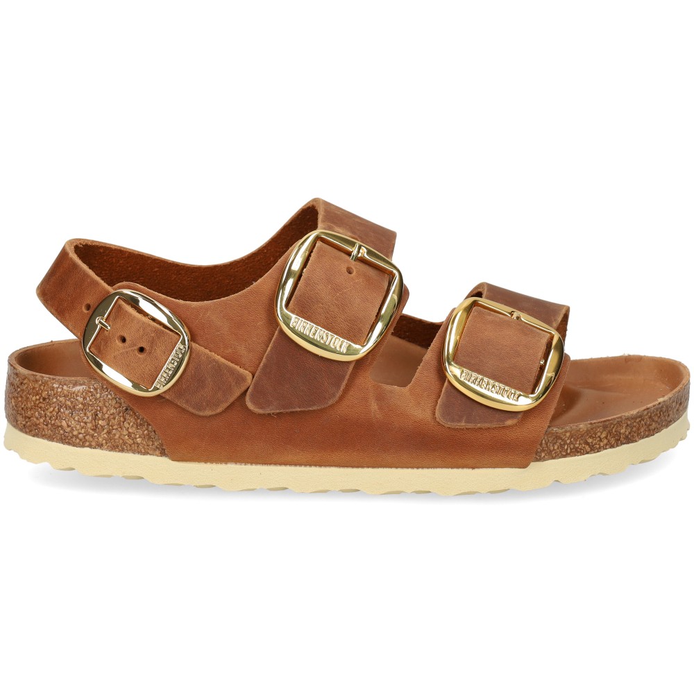 Birkenstock Milano Big Buckle LEOI Sandalias Planas Mujer - Marrón Talla 36n – imagen 2