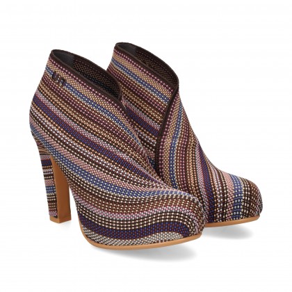 BOTIN ELASTICO MULTICOLOR MARRONES CARAMEL