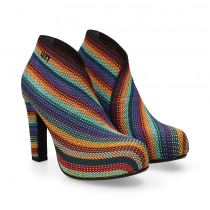 BOTIN ELASTICO MULTICOLOR AZULES RAINBOW