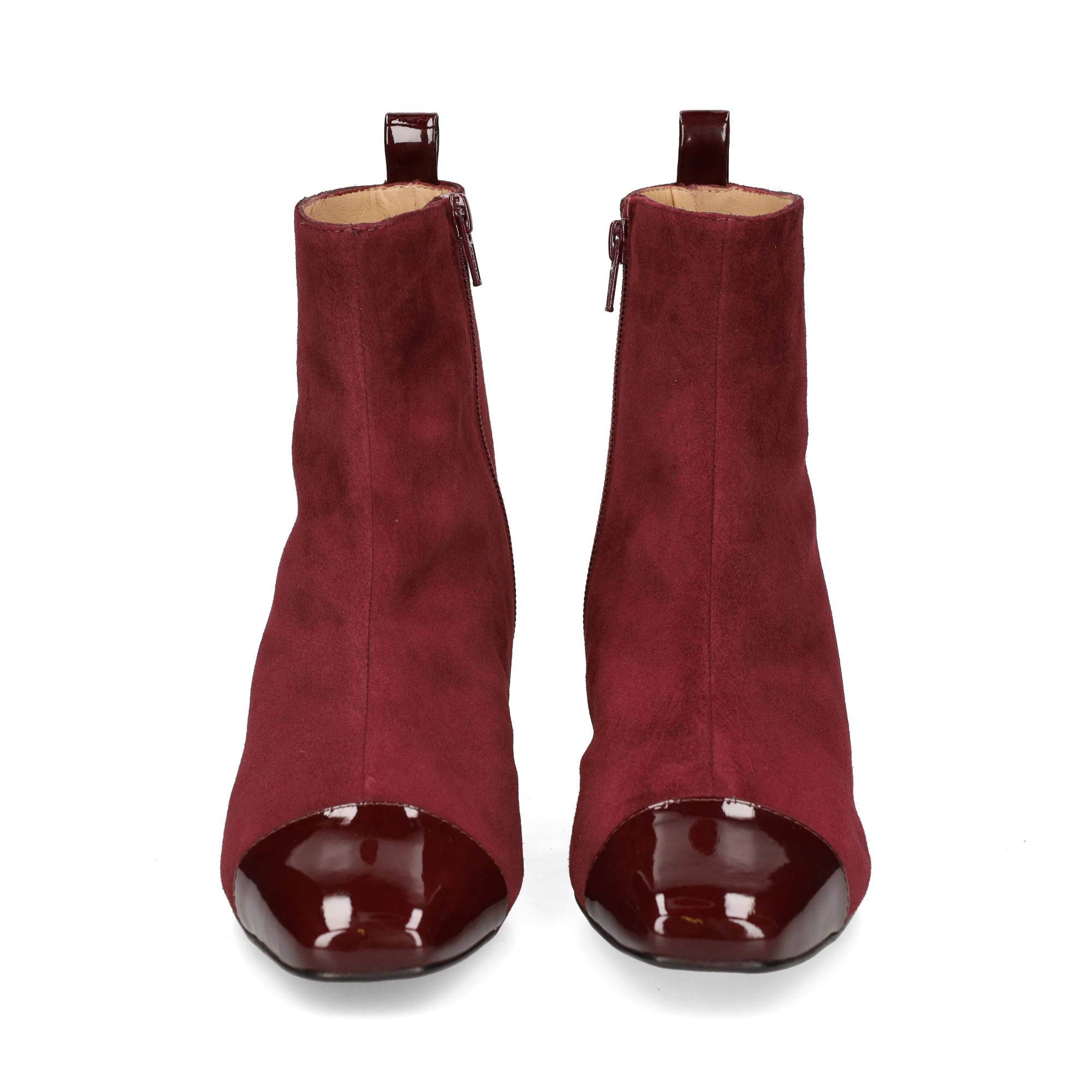 botin-punta-charol-ante-burdeos