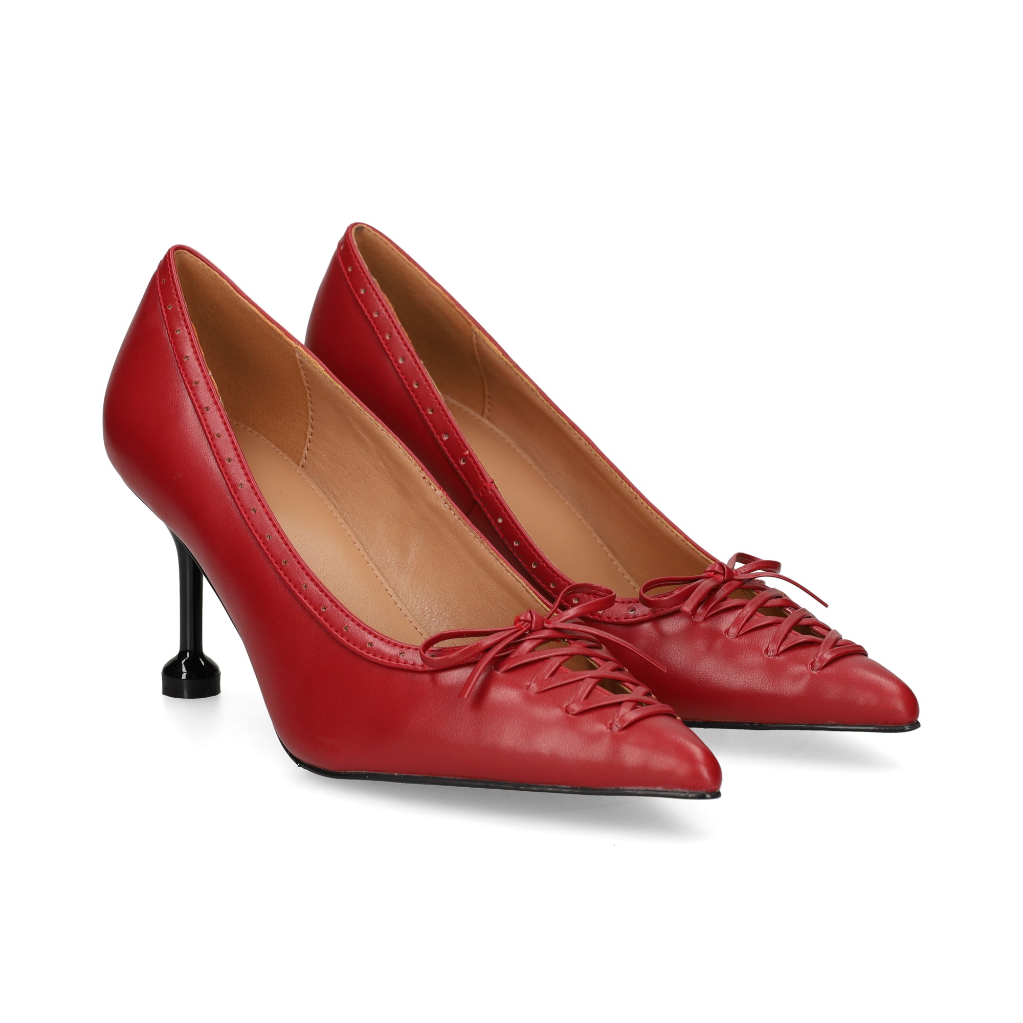 salon-acordonado-piel-rojo