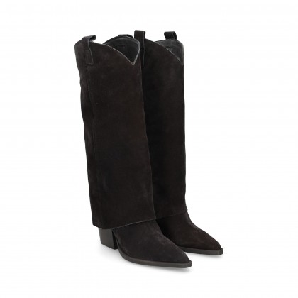 1/2 BOTA COWBOY VUELTA ANTE NEGRO