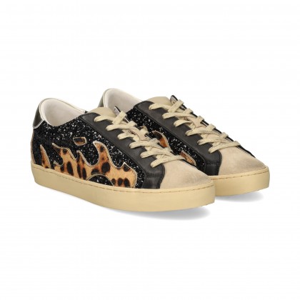 FUEGO LEOPARDO GLITTER NEGRO