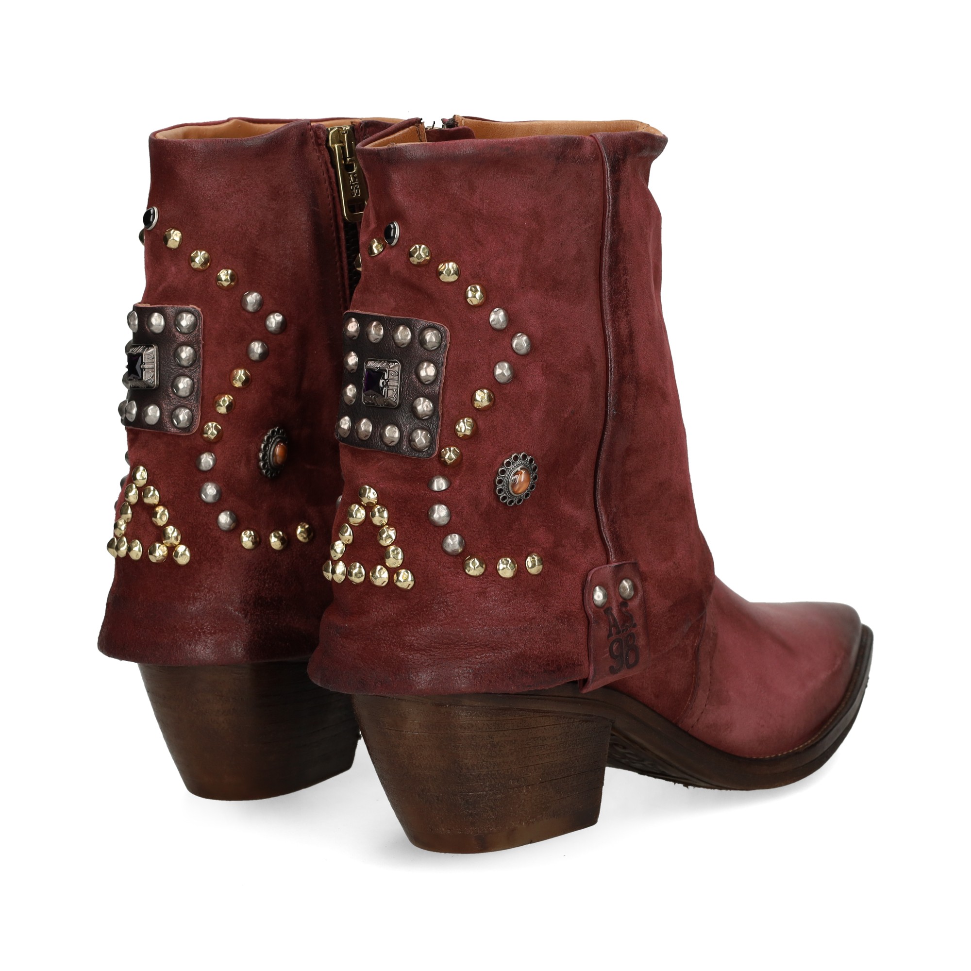 botin-cowboy-tachas-burdeos