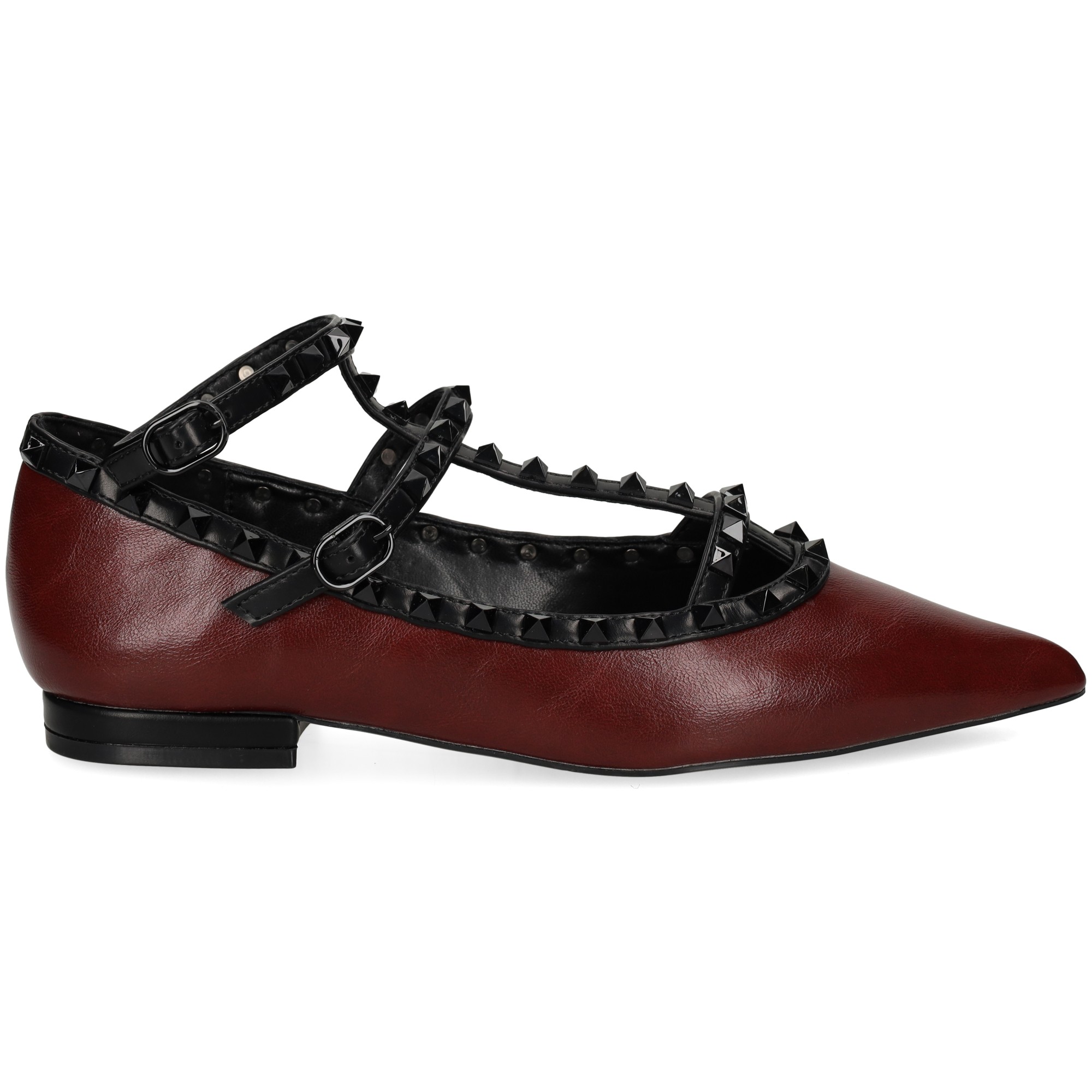 bailarina-gilda-y-tachas-piel-burdeos