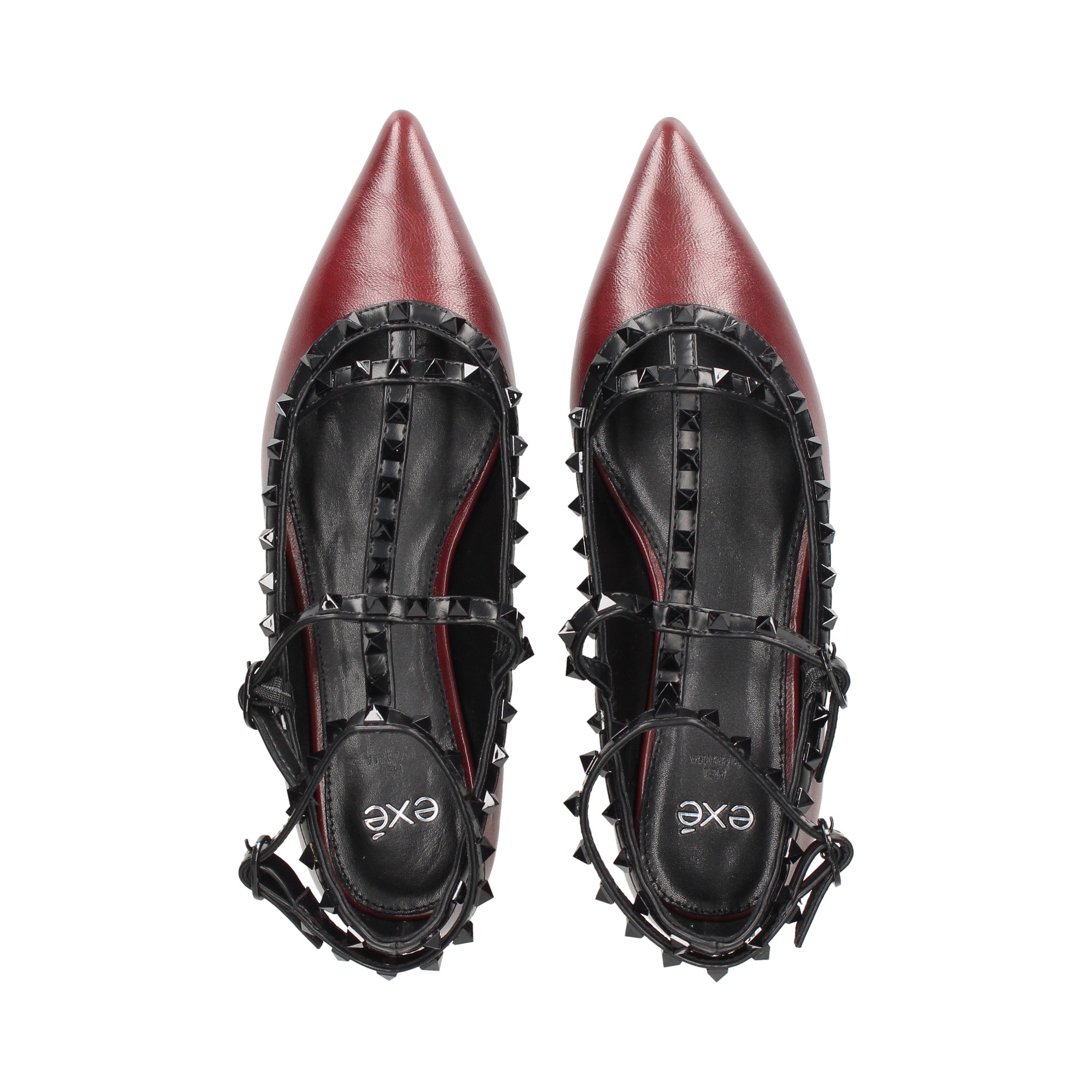 bailarina-gilda-y-tachas-piel-burdeos