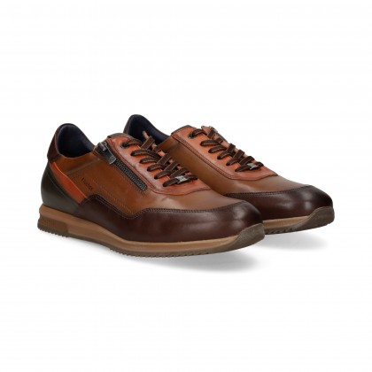 CORDON+CREMALLERA PIEL MARRON