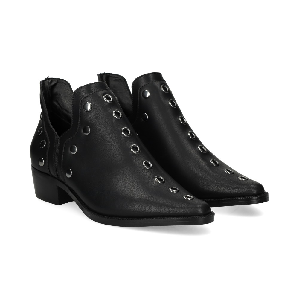 befree botines planos mujer - negro talla 38