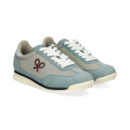 DEPORTIVO ANTE+NYLON AZUL+GRIS