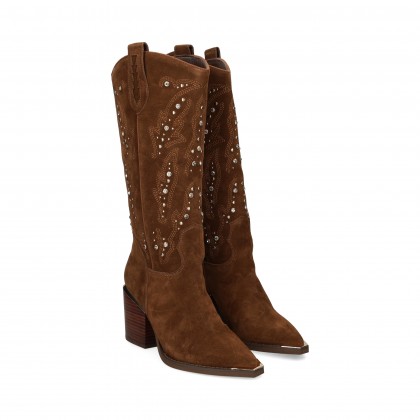 1/2 BOTA COWBOY STRASS ANTE CAMEL