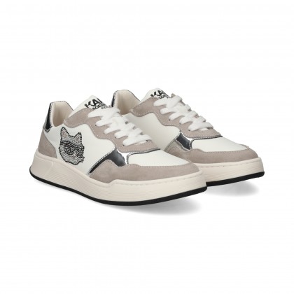 DEPORTIVO CHOUPETTE ANTE+PIEL BLANCO