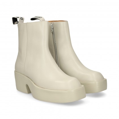 BOTIN PLATAFORMA PIEL GRIS 006 CINZA