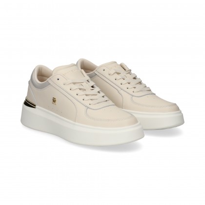 DEPORTIVO PIEL BRILLANTE BEIGE 0F6 CREAM/GREY