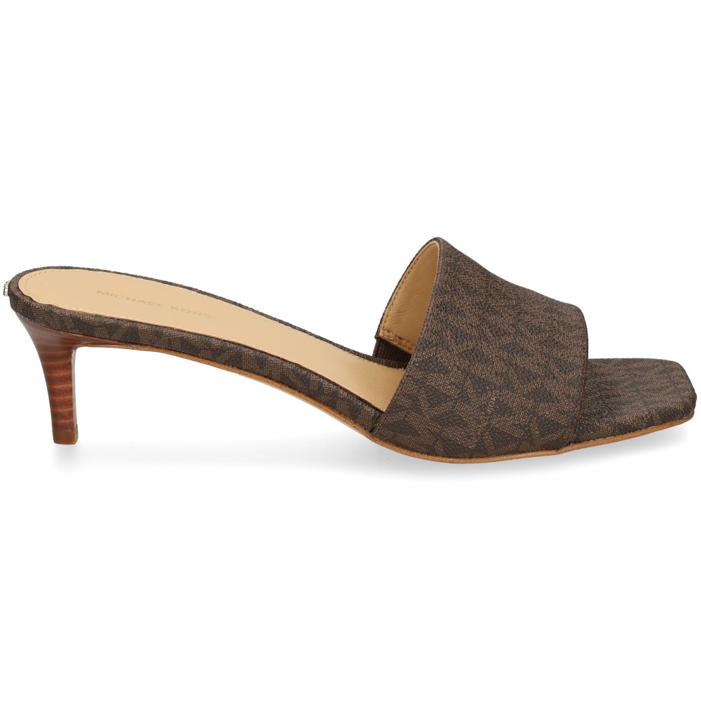 Michael Kors ELYSE MULE SANDAL Sandalias Con Tacón Mujer - Marrón Talla 7.5 – imagen 2