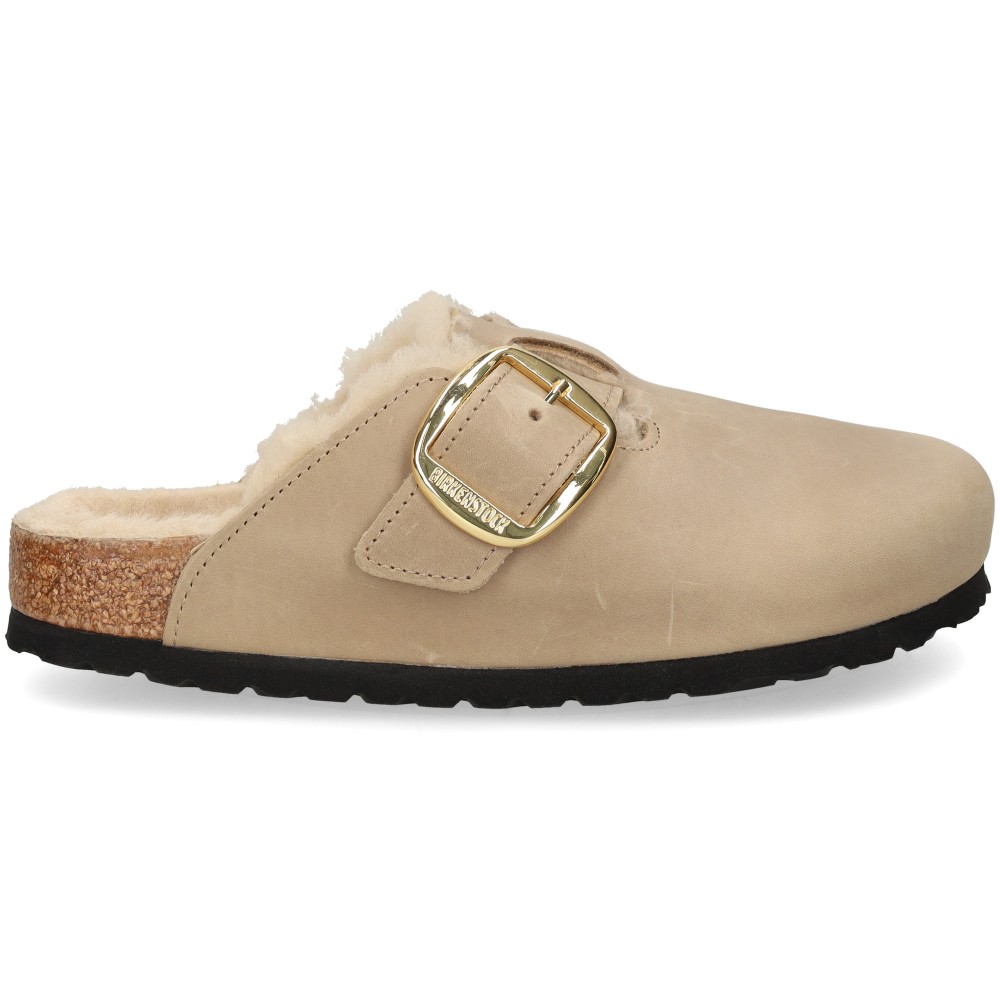 Birkenstock Boston BB Shearling LEOI Zuecos Mujer - Marrón Talla 36n – imagen 2