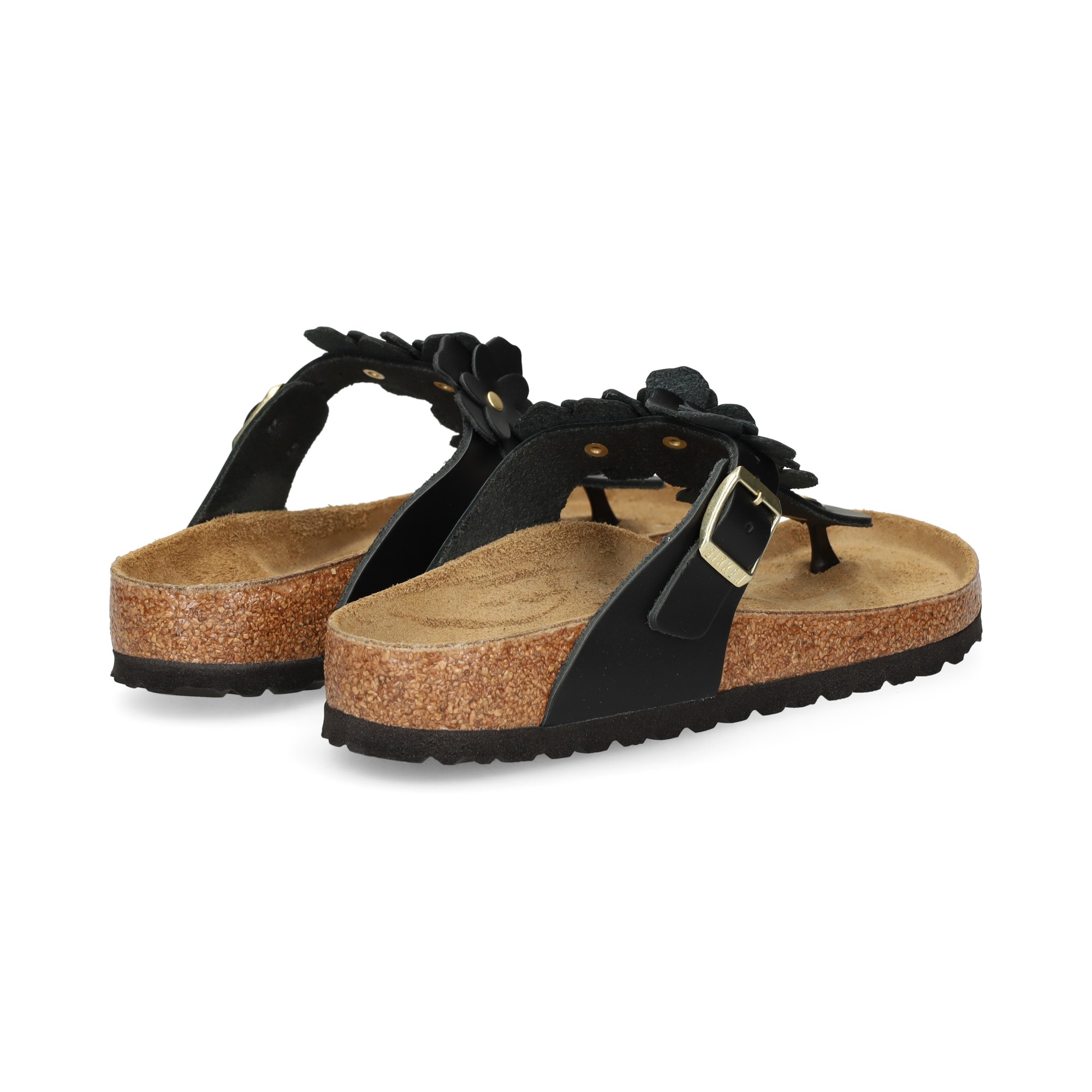 esclava-hebillaflores-negro