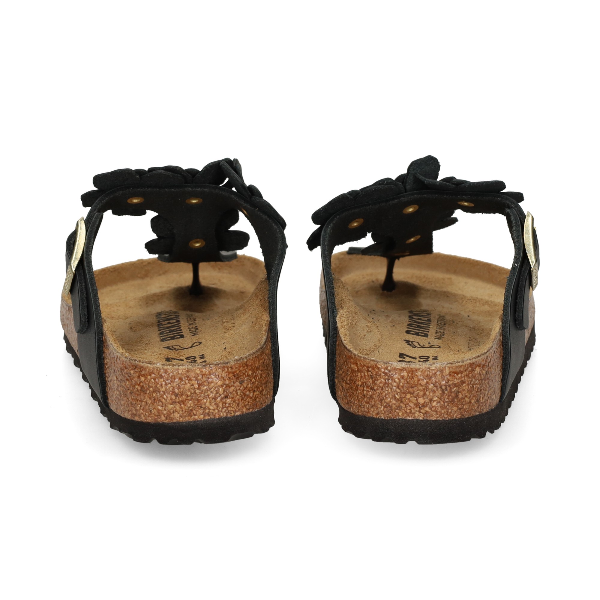 esclava-hebillaflores-negro