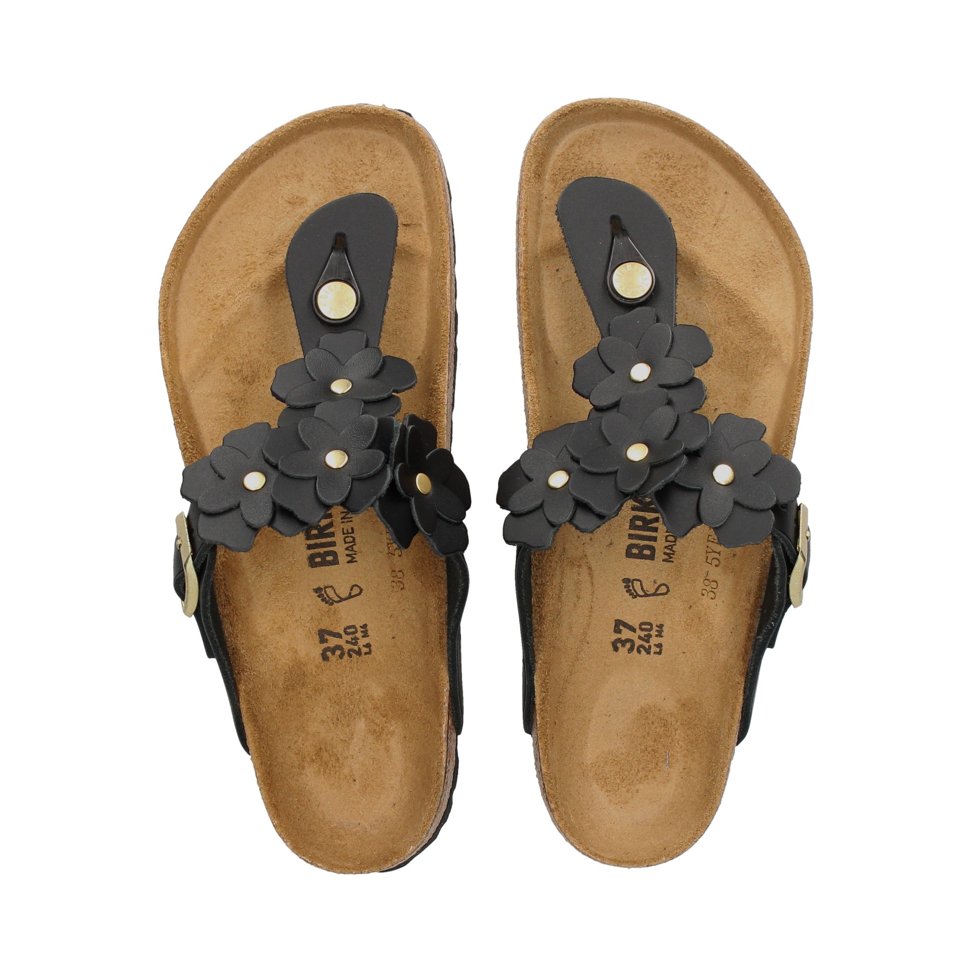 esclava-hebillaflores-negro