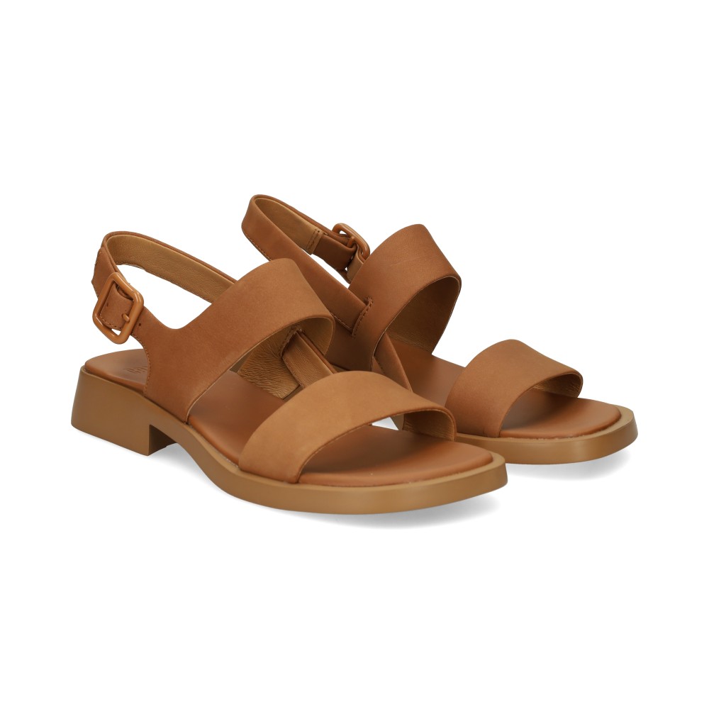 Camper K201486 Sandalias Planas Mujer - Marrón Talla 38