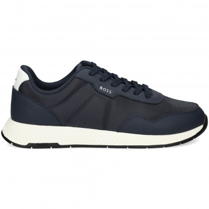 BOSS Men's Sneakers Saturn_Lowp_lux4 A 401 DARK BLUE