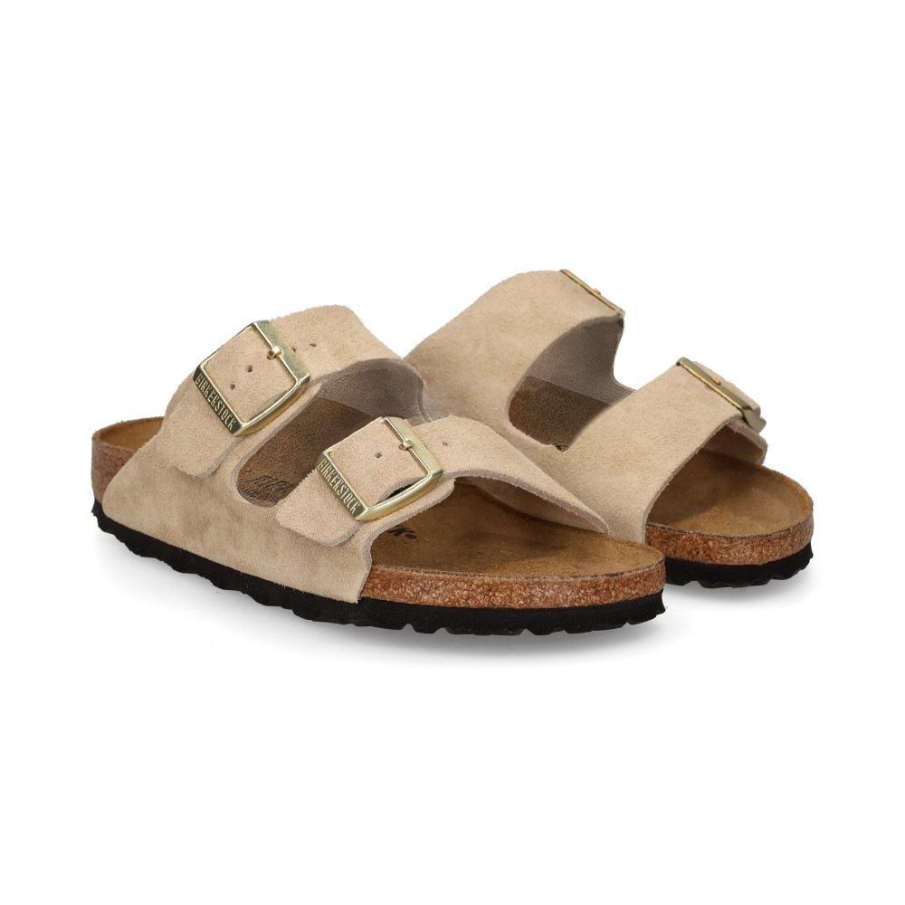 Birkenstock Sandalias Planas Mujer - Beige Talla 41n