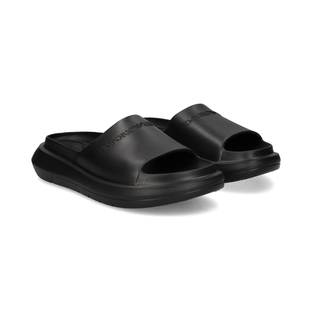 Emporio Armani Hombre Negro Sandalias - Talla 9