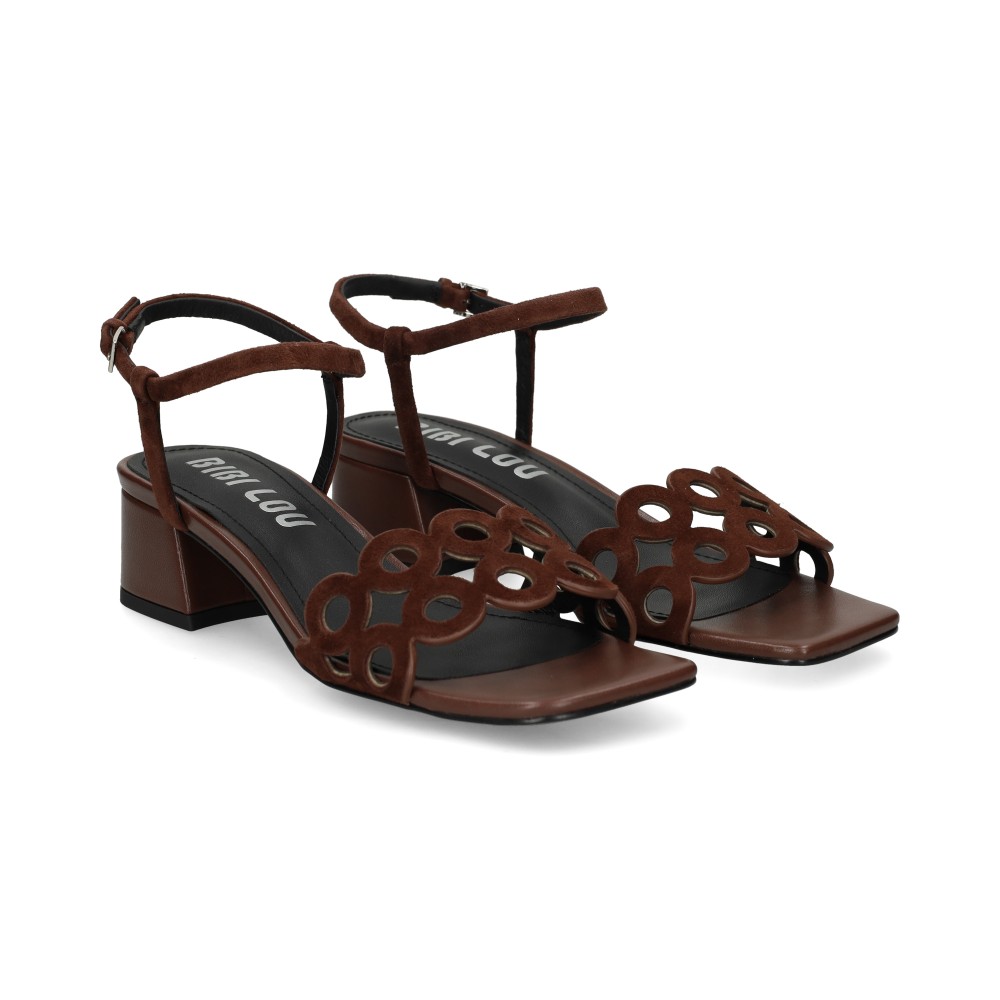 Bibi Lou Sandalias Con Tacón Mujer - Marrón Talla 38